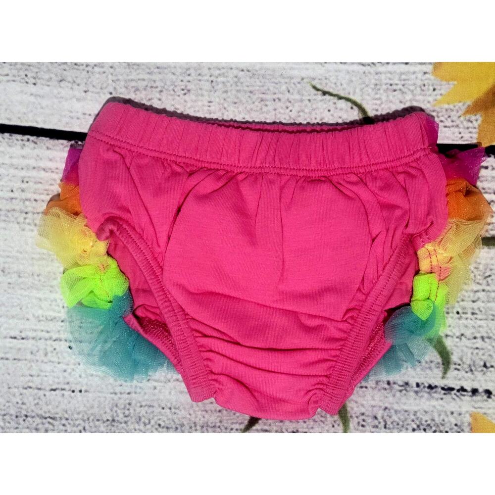 Baby Girls Multicolored‎ Hot Pink Ruffle Bloomers XS - Picture 3 of 3